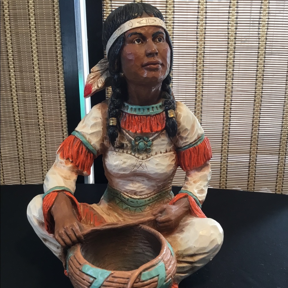 VTG Native American Squaw and Papoose